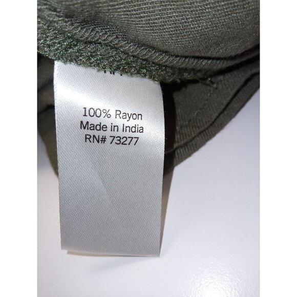 So Olive Green Button Up Shirt Dress Size Large - Picture 6 of 6